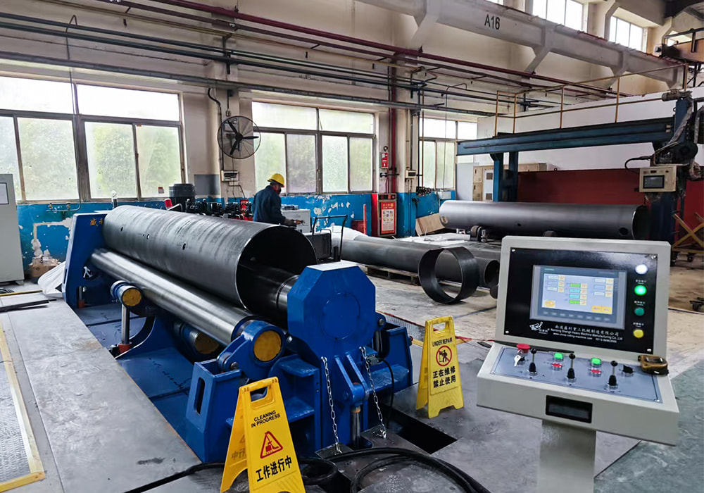HDLW12-40×3200 Curvadora CNC de Chapas de Cuatro Rodillos